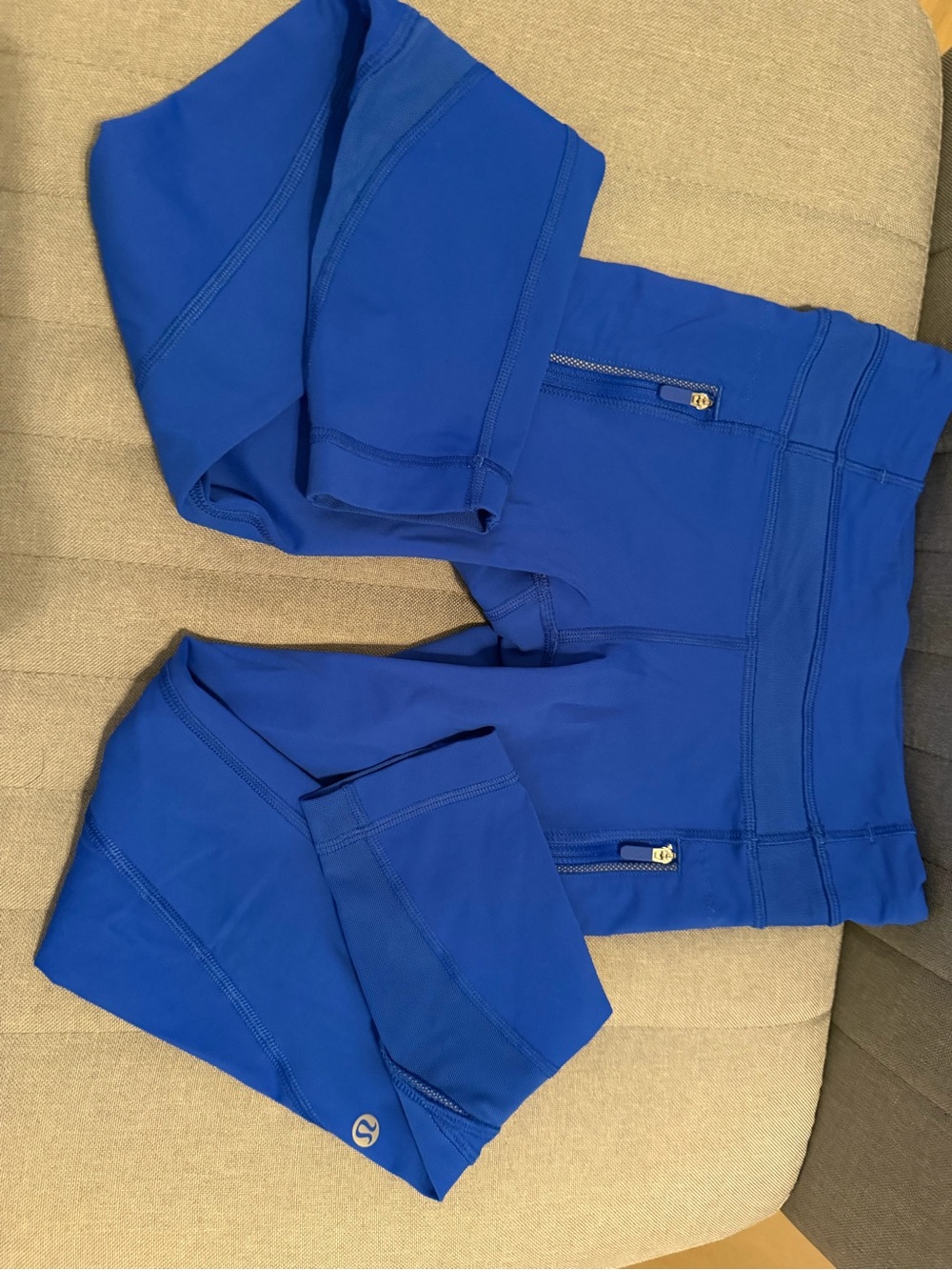 Lululemon Inspire Tight II Mesh Crop Leggings Cobalt Blue Size 2
